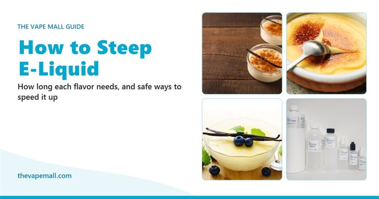 The Vape Mall custard e-liquid flavors and bottle sizes